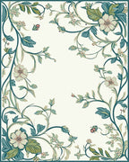 Vintage Floral Vine Pattern Rug