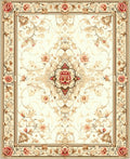 Neutral Floral And Scroll Pattern Rug