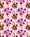 Playful Pink Brown Spots Design Rug