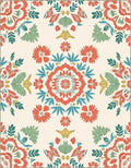 Retro Floral Mandala Pattern Rug