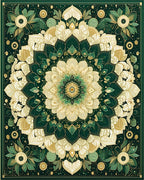 Intricate Floral Mandala Inspired Design Rug