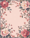 Floral Branches Delicate Pink Rug