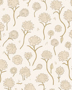Delicate Floral Sketch Pattern Rug