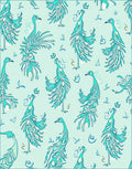 Teal Peacock Feather Pattern Rug
