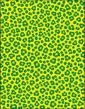 Bold Green Yellow Animal Print Rug