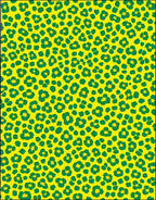 Bold Green Yellow Animal Print Rug