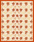 Intricate Floral Pattern With Orange Blooms Rug