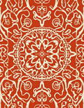 Crimson Medallion Ornamental Pattern Rug