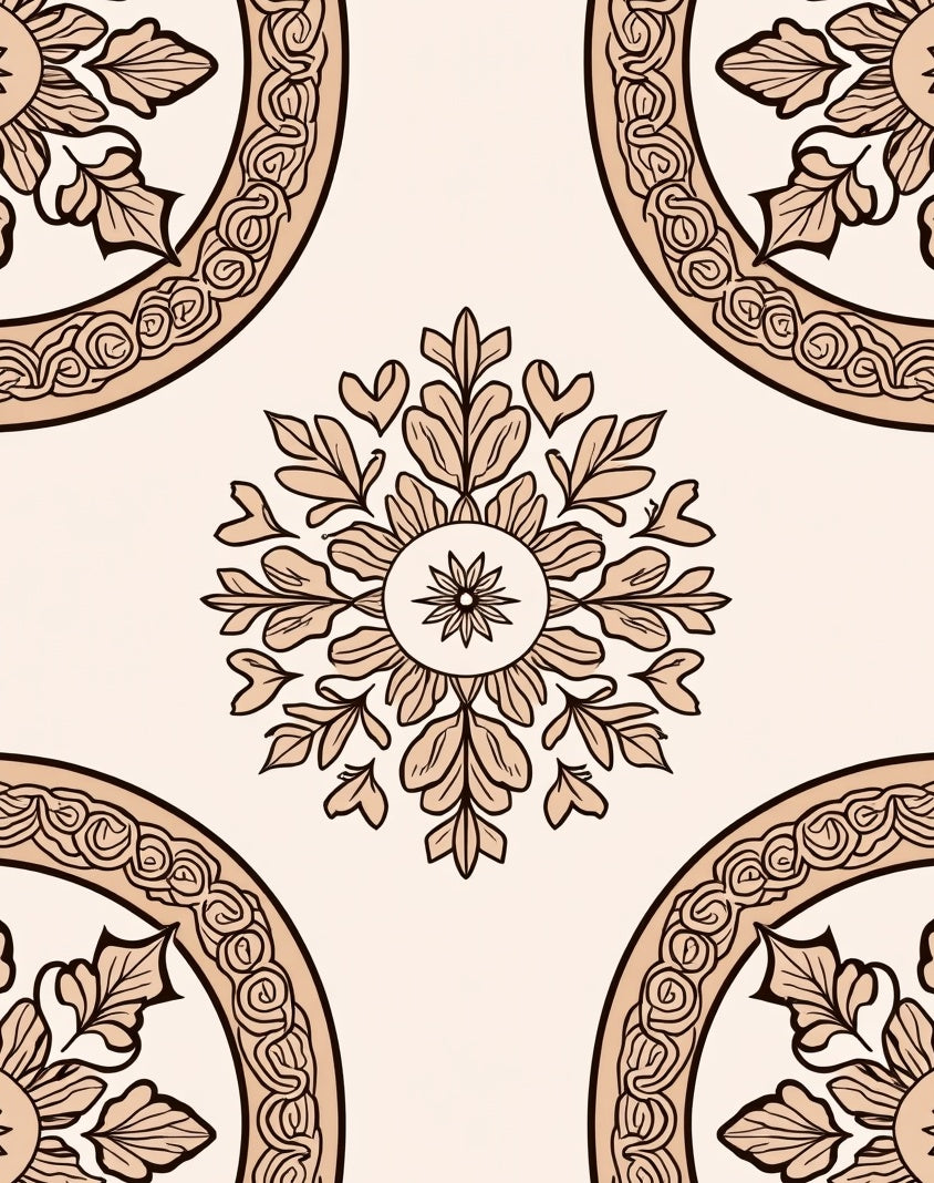 Classic Floral Medallion Patterned Rug
