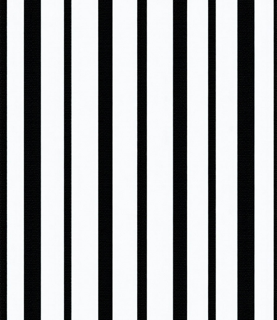 Bold Black White Stripe Design Rug
