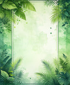 Lush Greenery Tropical Leaf Design Rug