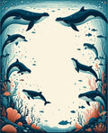 Oceanic Life With Whales And Dolphins Rug