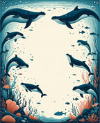 Oceanic Life With Whales And Dolphins Rug