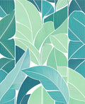 Greenery Tropical Leaf Pattern Rug