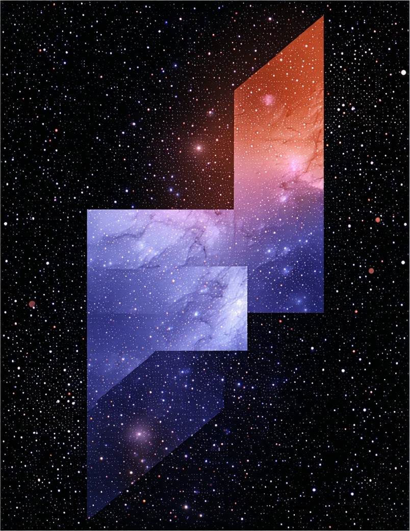 Galactic Prism Geometric Starry Pattern Rug