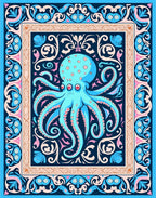Oceanic Octopus Floral Regal Rug