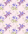 Floral Whimsical Purple And Green Rug