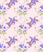 Floral Whimsical Purple And Green Rug