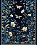 Midnight Garden Theme Butterflies Rug