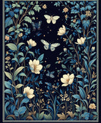 Midnight Garden Theme Butterflies Rug