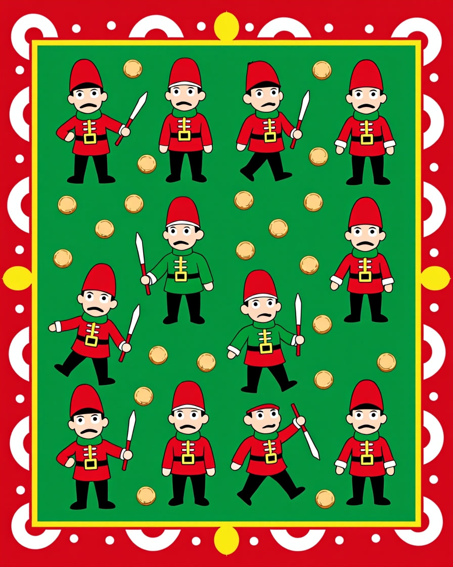 Festive Soldier Collection Garden Rug