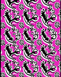 Bold Black White Floral Accents Rug