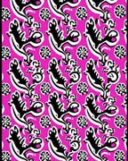 Bold Black White Floral Accents Rug
