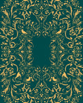 Ornate Floral Birds Silhouette Rug