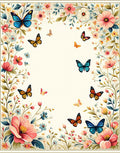 Floral Butterfly Garden Delight Rug