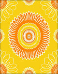 Sunny Yellow Mandala Floral Design Rug