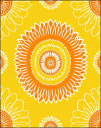 Sunny Yellow Mandala Floral Design Rug