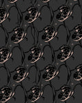 Abstract Dark Floral Vine Pattern Rug