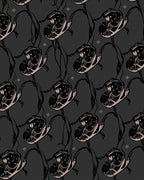 Abstract Dark Floral Vine Pattern Rug