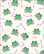 Cute Frog Pattern Pillow Design Rug