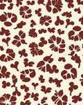 Brown Floral Silhouette Pattern Rug