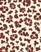 Brown Floral Silhouette Pattern Rug