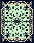 Intricate Floral Mandala Patterned Rug
