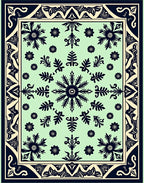 Intricate Floral Mandala Patterned Rug