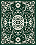 Elaborate Floral Vines Decorative Pattern Rug