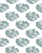 Abstract Floral Patterned Soft Grey Rug