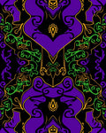 Purple Bold Swirling Organic Design Rug