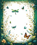Emerald Meadow Insects Flowers Rug