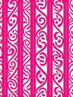 Hot Pink Abstract Swirl Pattern Rug