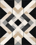 Modern Geometric Diamond Pattern Rug
