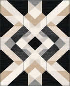 Modern Geometric Diamond Pattern Rug