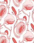 Organic Coral Swirl Abstract Pattern Rug