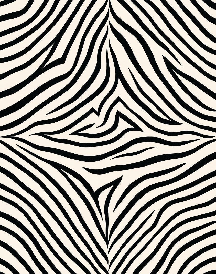 Bold Black White Stripe Pattern Rug