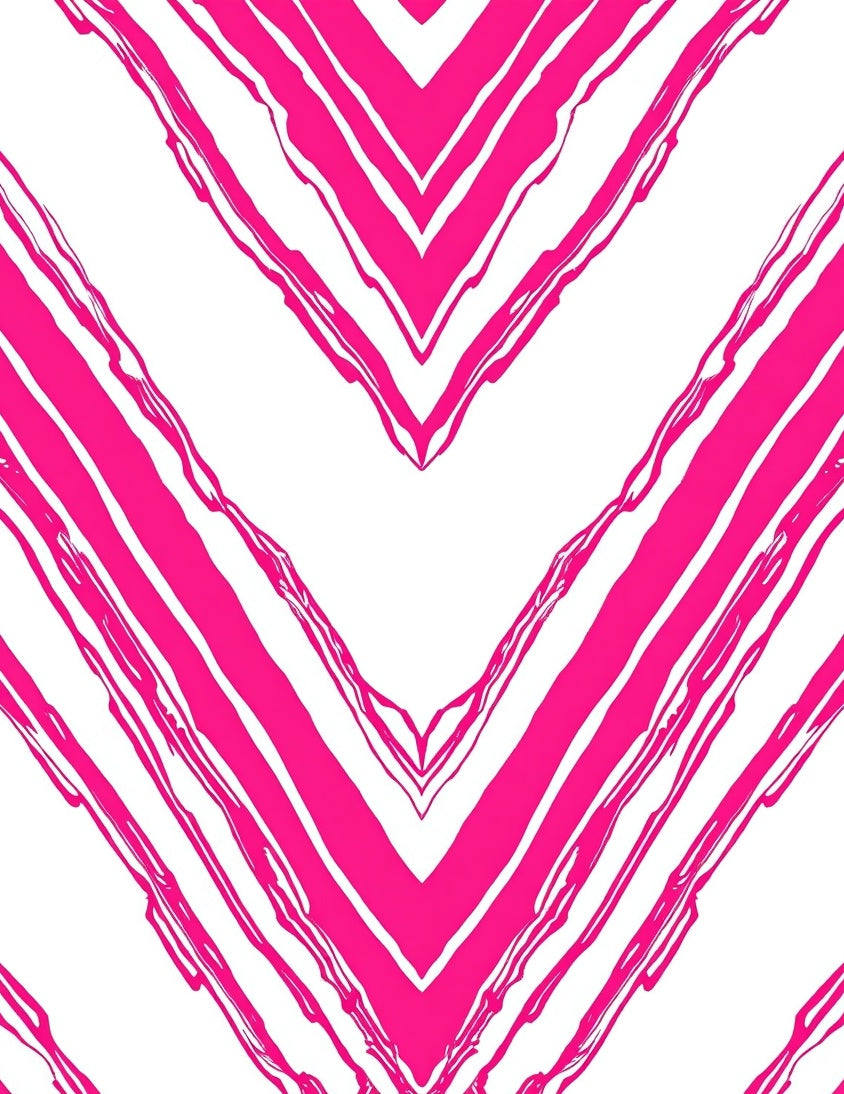 Bold Pink Chevron Striped Design Rug