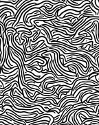 Abstract Black White Flowing Lines Rug