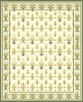 Ornate Fleur-de-Lis Patterned Rug